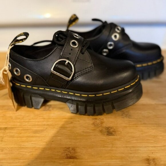 Audrick Hardware Leather Platform Oxford Shoes in Black - RARE - Picture 10 of 16